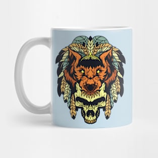 Wolf Skeleton Warrior - Orange Mug